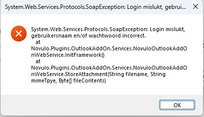 Login failed: incorrect credentials